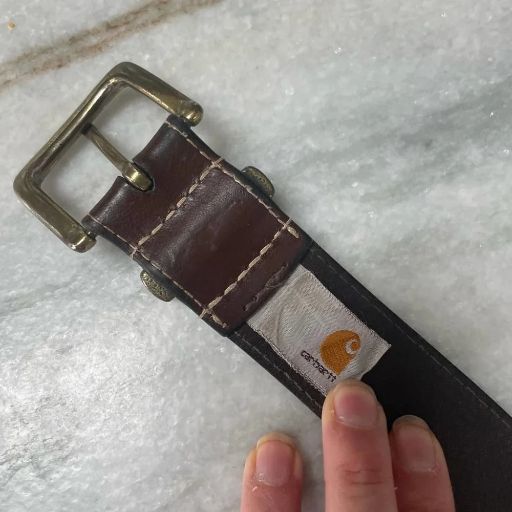 Carhartt Belt Leather Brown Men's Size 54